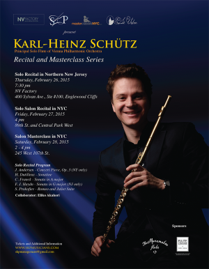 Karl-Heinz Schütz Recital & Masterclass Series in NYC and Northern NJ